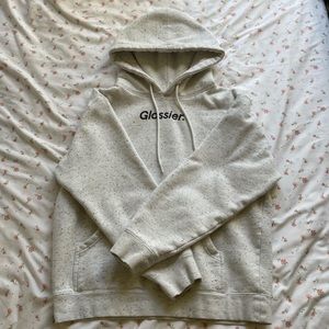 White Terrazzo Glossier hoodie